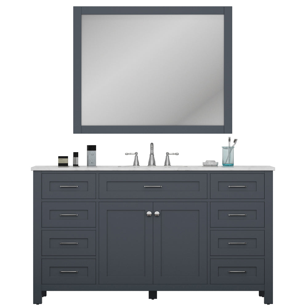 Alya Bath 60" Norwalk Single Bathroom Vanity Cabinet - Upper Livin