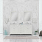 Alya Bath 72" Norwalk White Double Bathroom Vanity Cabinet - Upper Livin