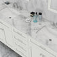Alya Bath 72" Norwalk White Double Bathroom Vanity Cabinet - Upper Livin