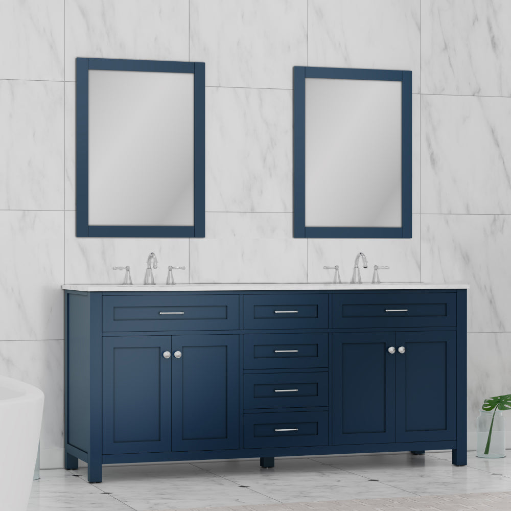 Alya Bath 72" Norwalk Double Bathroom Vanity Cabinet - Upper Livin