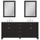 Alya Bath 72" Norwalk White Double Bathroom Vanity Cabinet - Upper Livin