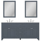 Alya Bath 72" Norwalk White Double Bathroom Vanity Cabinet - Upper Livin