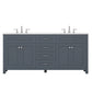 Alya Bath 72" Norwalk White Double Bathroom Vanity Cabinet - Upper Livin