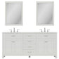 Alya Bath 72" Norwalk White Double Bathroom Vanity Cabinet - Upper Livin