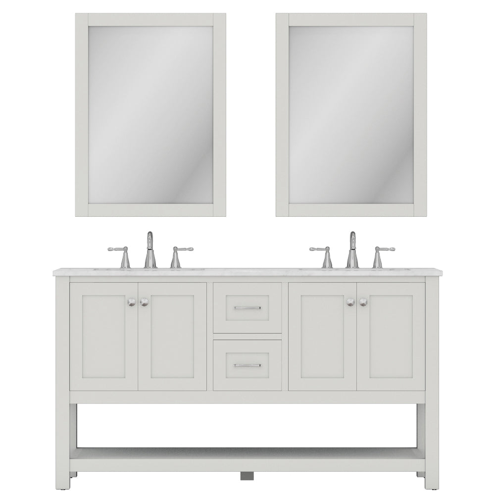 Alya Bath 60" Wilmington Double Bathroom Vanity Cabinet - Upper Livin