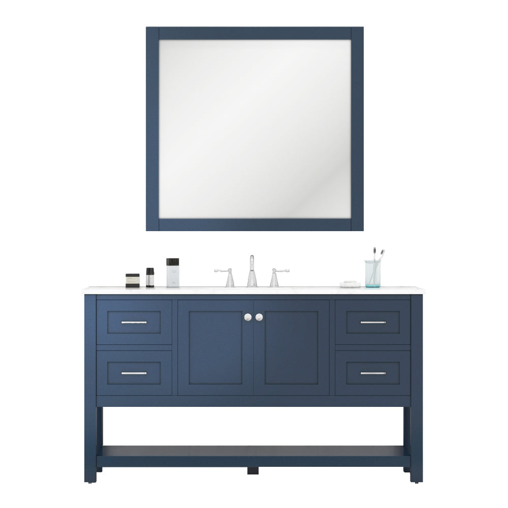 Alya Bath 60" Wilmington Single Bathroom Vanity Cabinet - Upper Livin