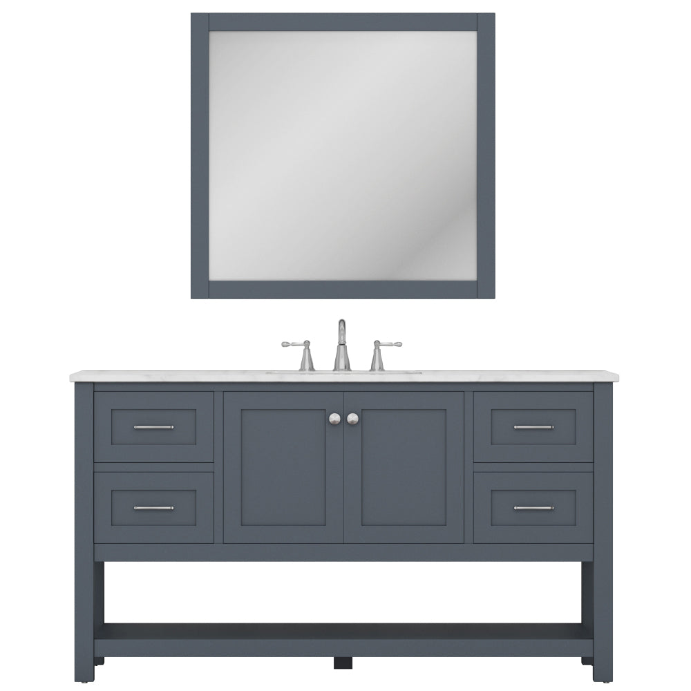 Alya Bath 60" Wilmington Single Bathroom Vanity Cabinet - Upper Livin