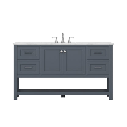 Alya Bath 60" Wilmington Single Bathroom Vanity Cabinet - Upper Livin