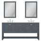 Alya Bath 72" Wilmington Double Bathroom Vanity Cabinet - Upper Livin