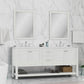 Alya Bath 72" Wilmington Double Bathroom Vanity Cabinet - Upper Livin