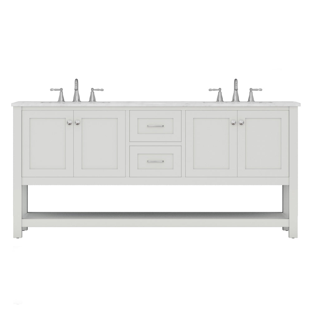 Alya Bath 72" Wilmington Double Bathroom Vanity Cabinet - Upper Livin