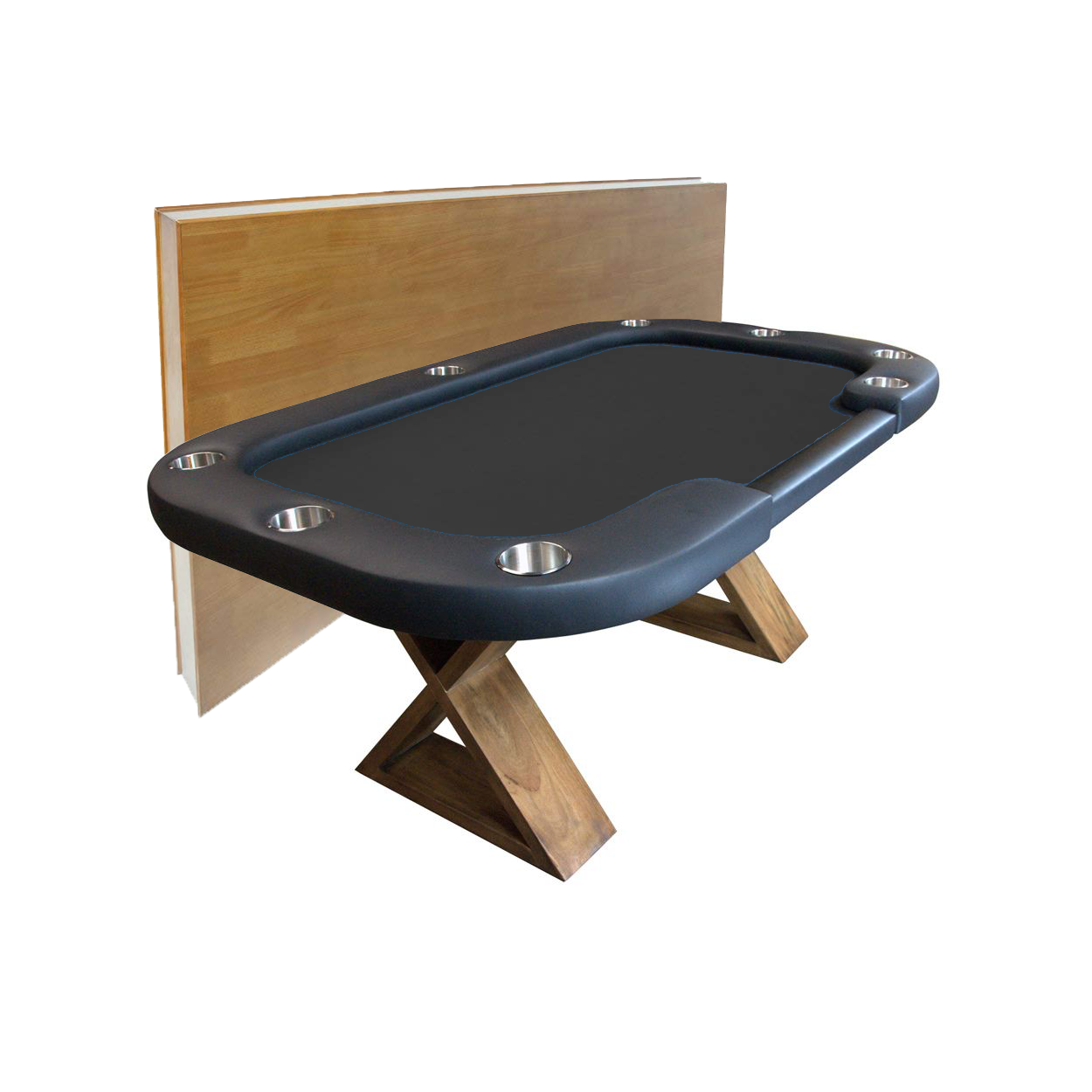 BBO Poker Tables Helmsley Poker Dining Table 8 Person with Dealer Spot - Upper Livin