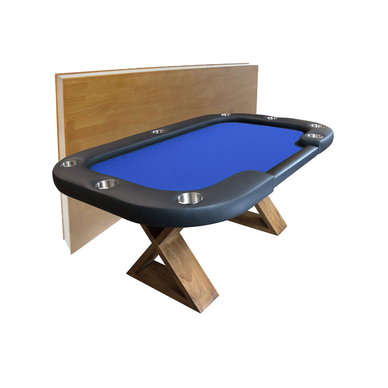 BBO Poker Tables Helmsley Poker Dining Table 8 Person with Dealer Spot - Upper Livin