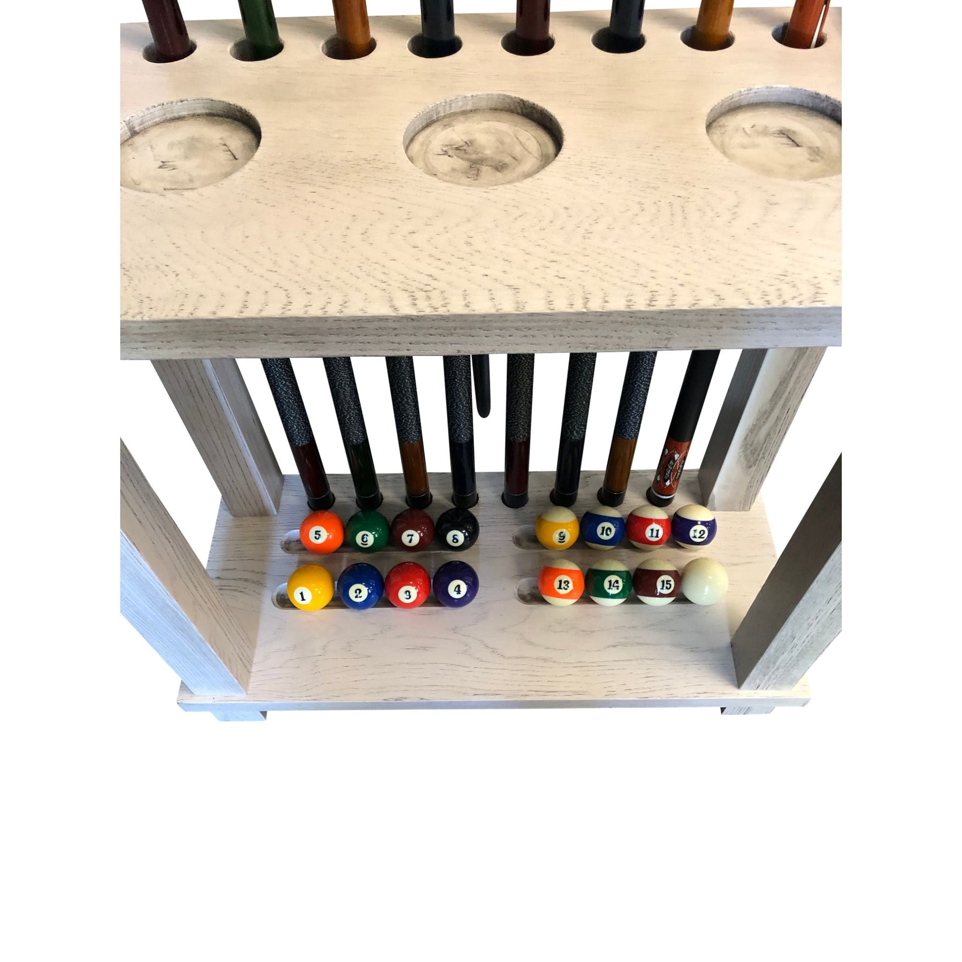 Playcraft Premium Hardwood Billiard Floor Rack - Upper Livin