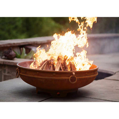 Fire Pit Art Emperor 37" Handcrafted Carbon Steel Gas Fire Pit - Upper Livin