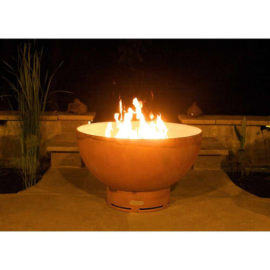 Fire Pit Art Crater 36" Handcrafted Carbon Steel Gas Fire Pit - Upper Livin