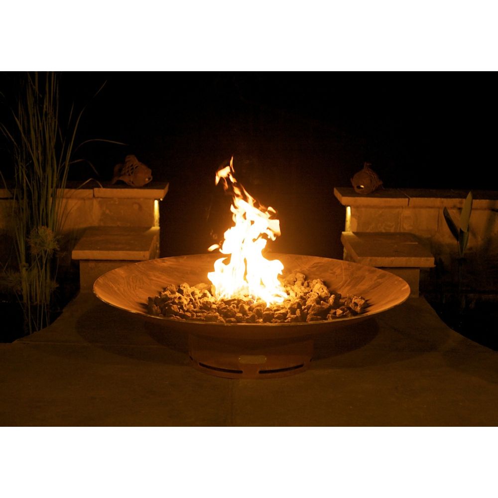Fire Pit Art Asia 72" Handcrafted Carbon Steel Gas Fire Pit - Upper Livin