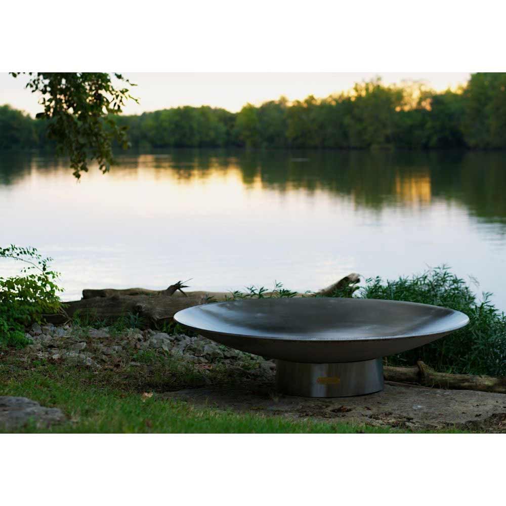 Fire Pit Art Bella Vita 46" Handcrafted Stainless Steel Gas Fire Pit - Upper Livin