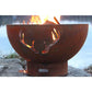 Fire Pit Art Antlers 36" Handcrafted Carbon Steel Gas Fire Pit - Upper Livin