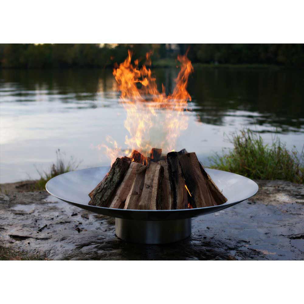 Fire Pit Art Bella Vita 70" Handcrafted Stainless Steel Gas Fire Pit - Upper Livin