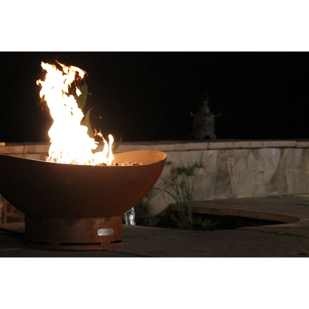 Fire Pit Art Scallop 36" Handcrafted Carbon Steel Fire Pit - Upper Livin