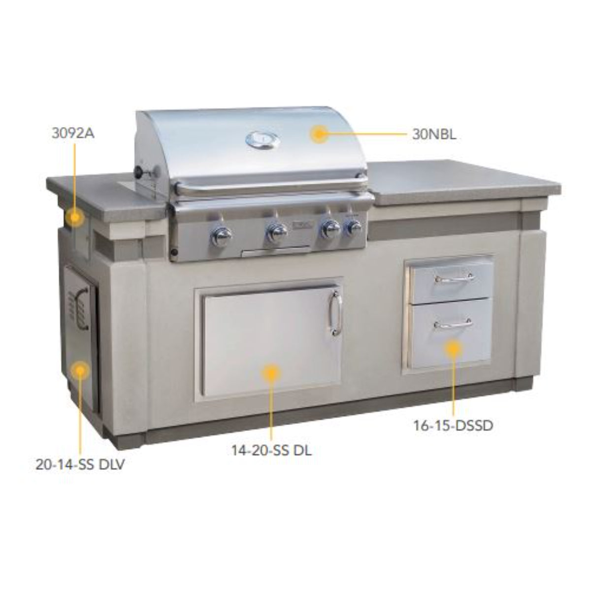American Outdoor Grills BBQ Island Package Bundle 30” L-SERIES - Upper Livin