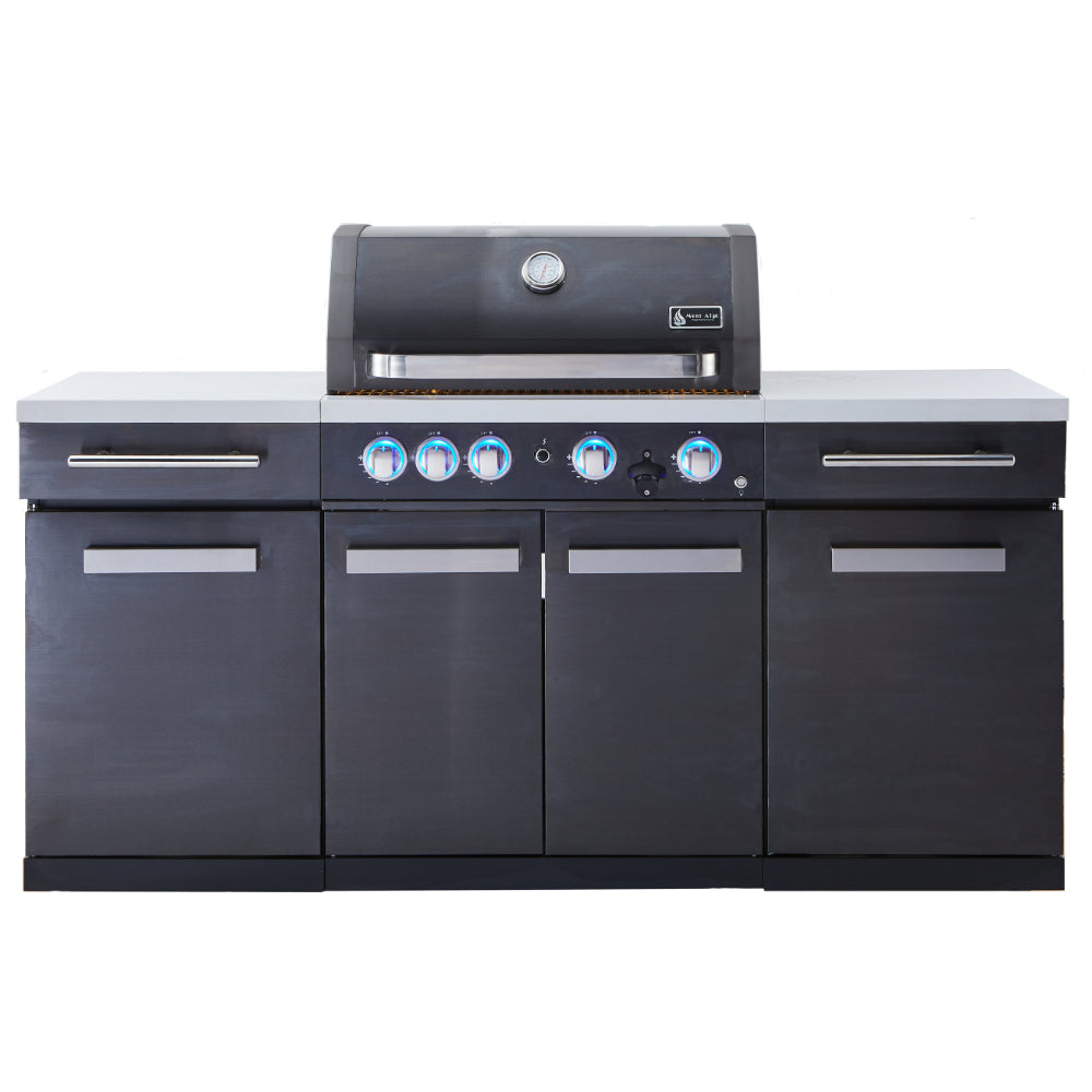 Mont Alpi 957 Grill Island in Black Stainless Steel - Upper Livin
