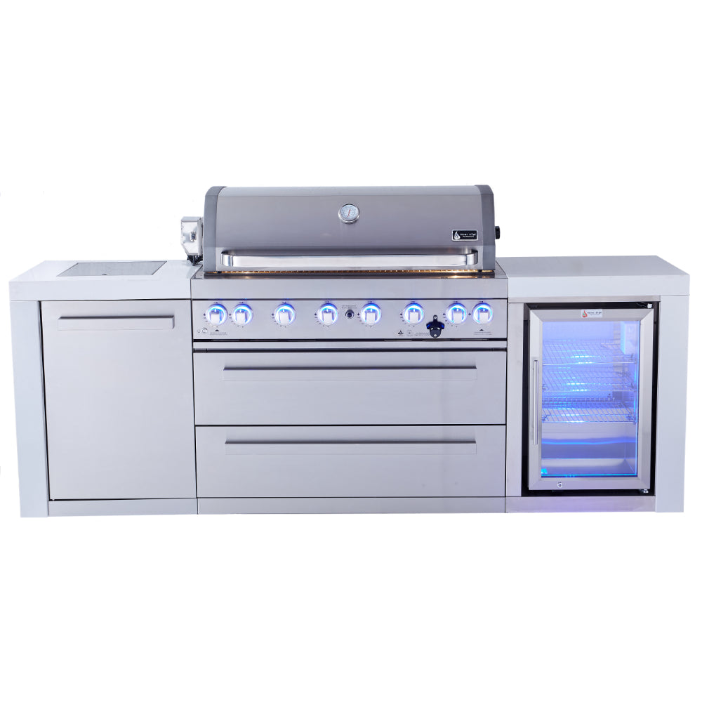 Mont Alpi 805 Grill Deluxe Island with Fridge Cabinet - Upper Livin