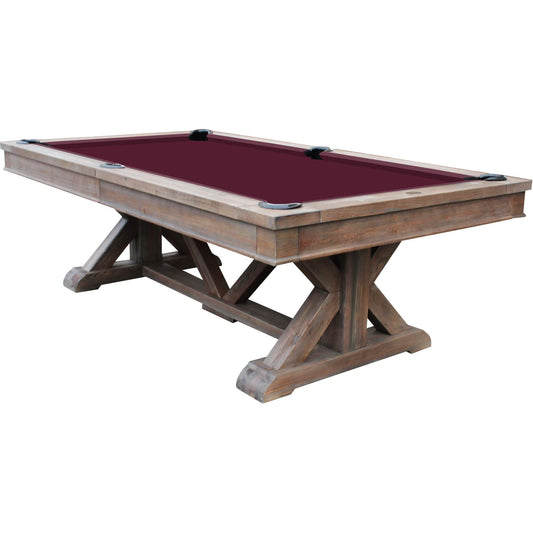 Playcraft Brazos River 8' Slate Pool Table with Optional Dining Top - Upper Livin