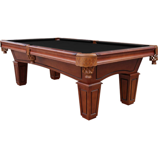 Playcraft St. Lawrence 8' Slate Pool Table with Leather Drop Pockets - Upper Livin
