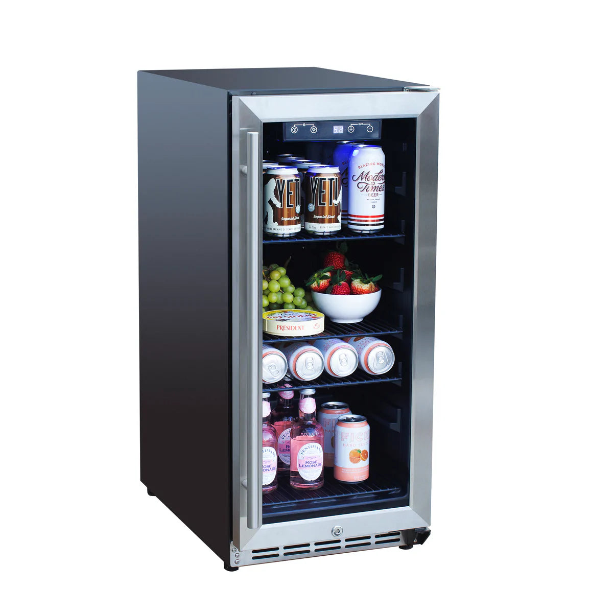 Summerset 15" 3.2C Outdoor Rated Built-In Refrigerator - Upper Livin