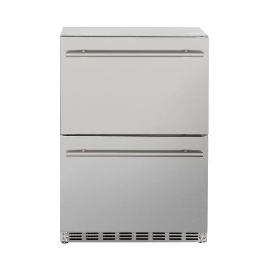 Summerset 24" 5.3c Deluxe Outdoor Rated 2Drawer Refrigerator - Upper Livin