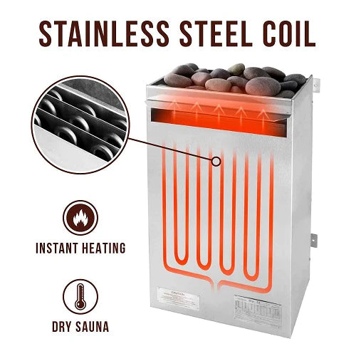 Scandia Electric Ultra Sauna Heater - Small (3.0-4.5KW) - Upper Livin