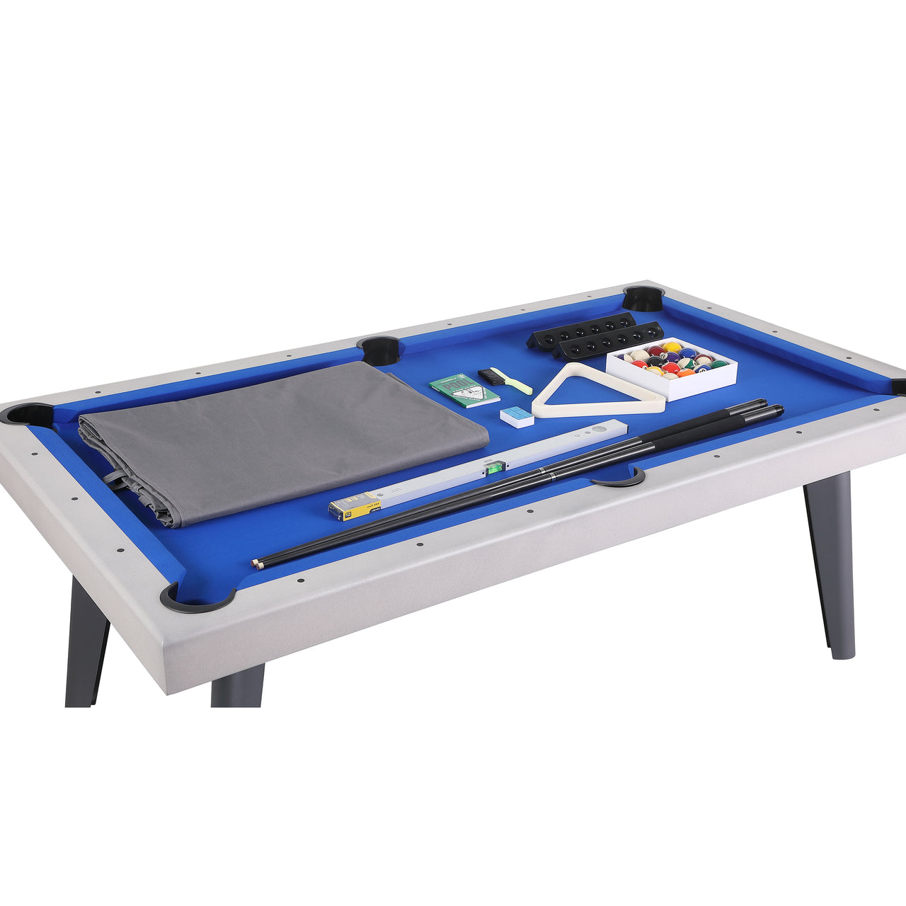 Playcraft Santorini Slate Pool w/ Dining Top Bench Ping Pong - Upper Livin