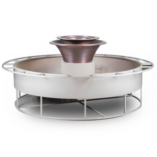 The Outdoor Plus 86" Olympian 360° Spill Copper Fire & Water Fountain-Upper Livin