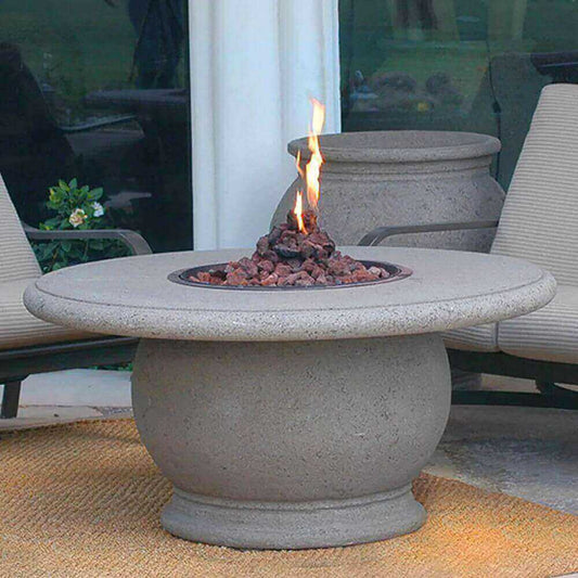 American Fyre Designs Amphora Fire Table with Concrete Top- Upper Livin