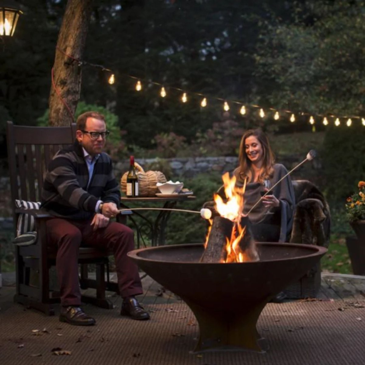 Arteflame Classic 40" Black Label Fire Pit - Low Euro Base - Upper Livin