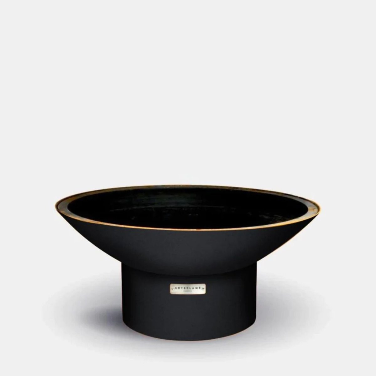 Arteflame Classic 40" Black Label Fire Pit - Low Round Base - Upper Livin