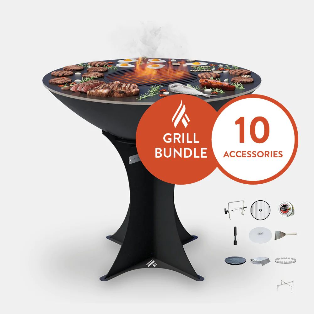 Arteflame Classic 40" Grill Black Label Tall Euro Chef Max Bundle - Upper Livin