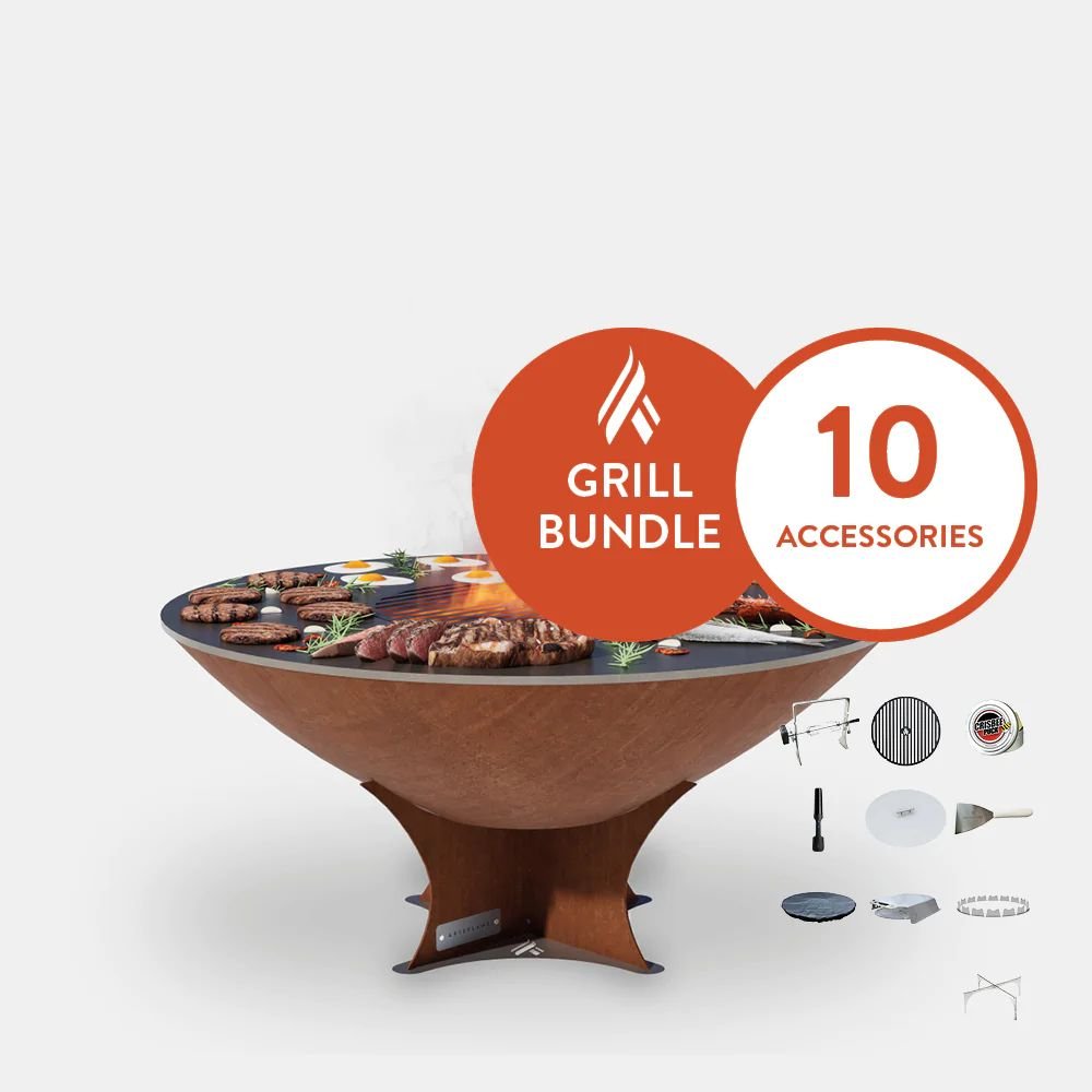 Arteflame Classic 40" Grill Low Euro Base Home Chef Max Bundle - Upper Livin