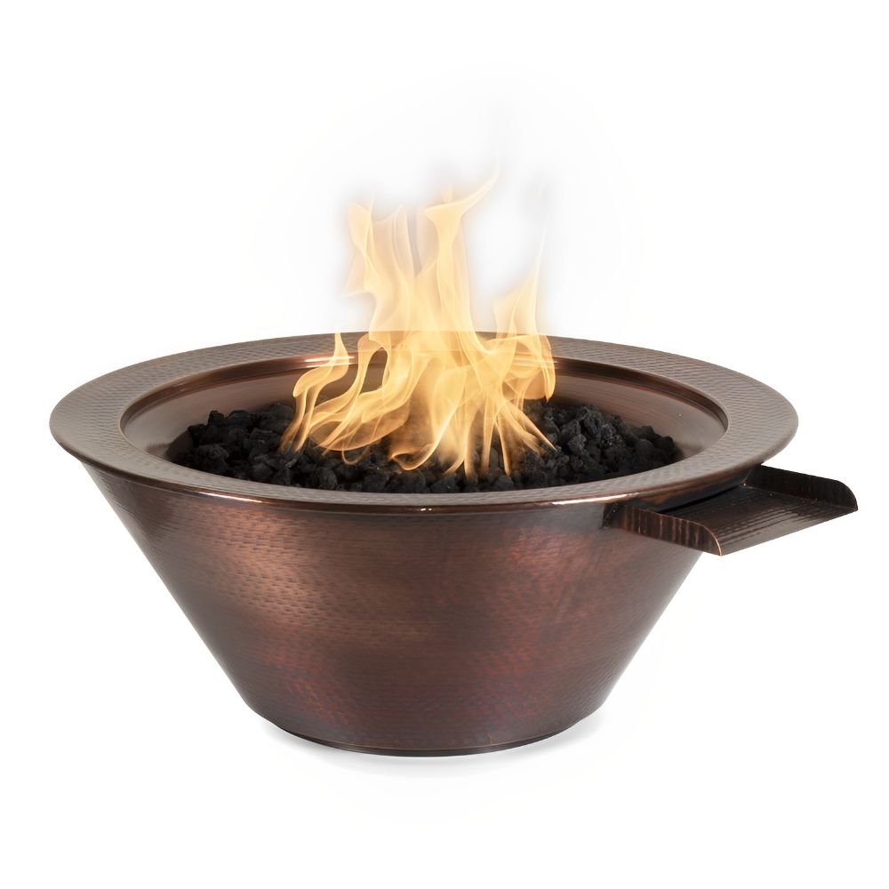 The Outdoor Plus Cazo Hammered Copper Fire & Water Bowl-Upper Livin