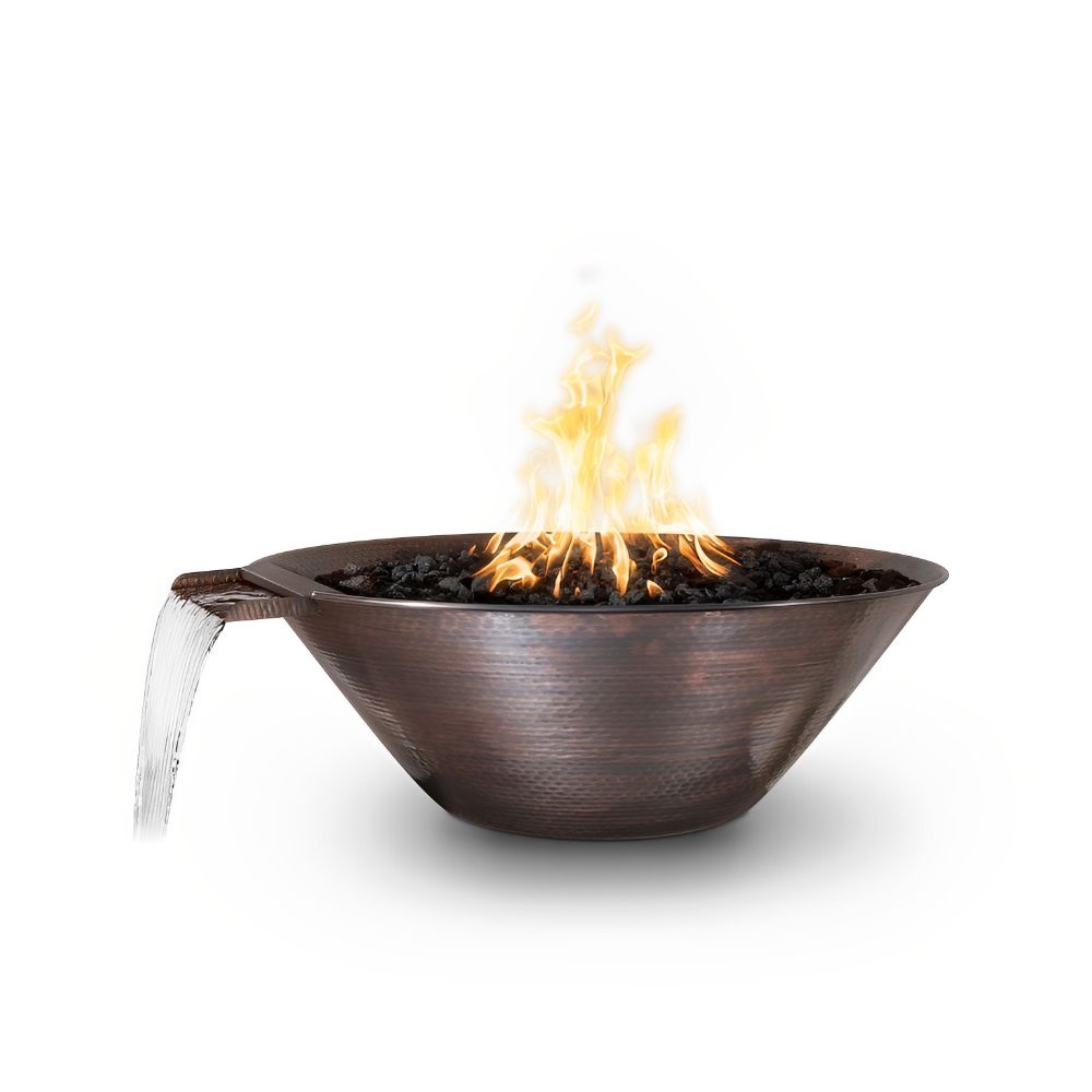 The Outdoor Plus Remi Hammered Copper Fire & Water Bowl-Upper Livin