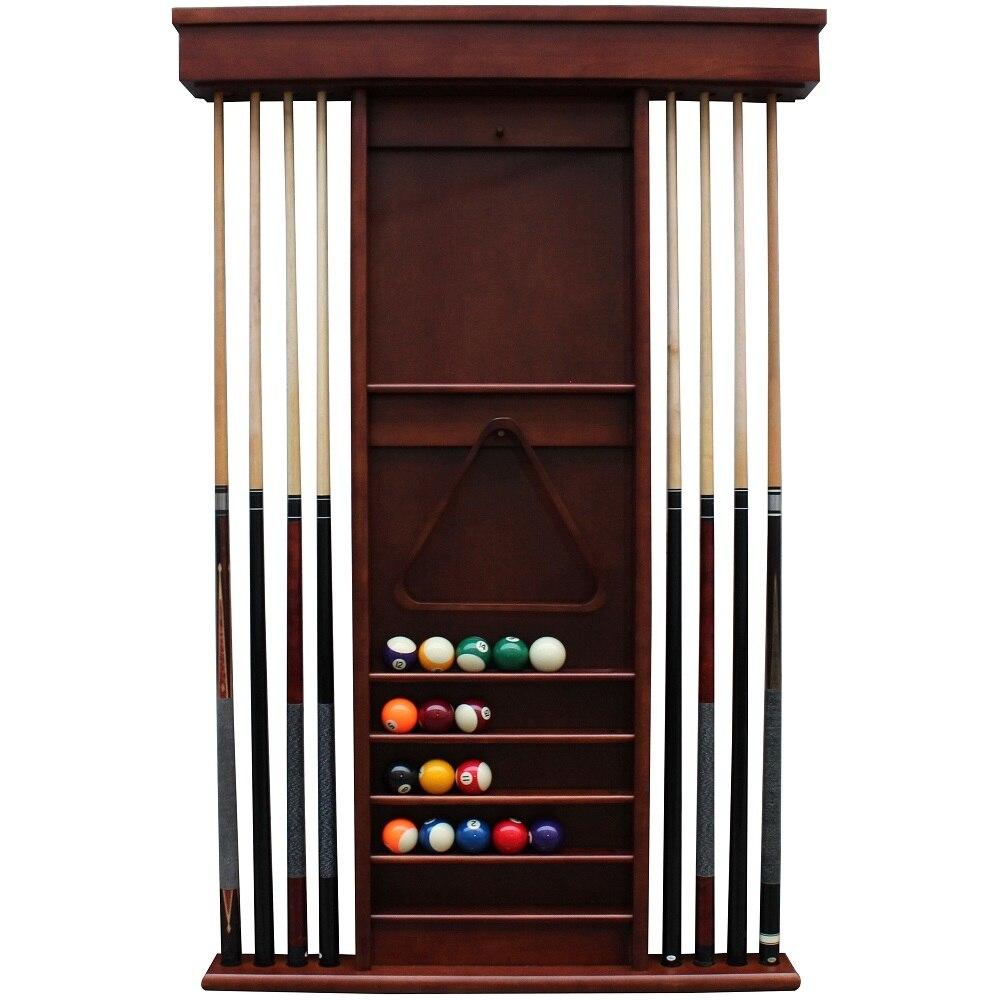 Playcraft Premium Hardwood Billiard Wall Rack - Upper Livin