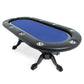 BBO Poker Tables Elite Black Oval Poker Table 10 Person - Upper Livin