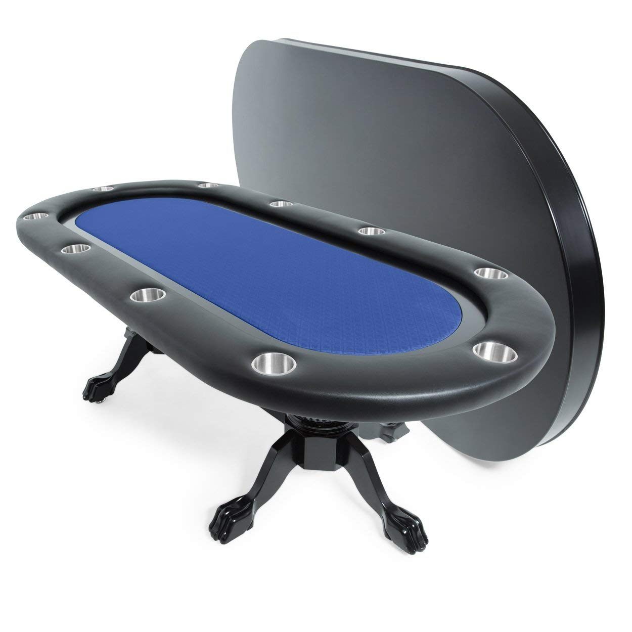 BBO Poker Tables Elite Black Oval Poker Table 10 Person - Upper Livin