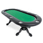 BBO Poker Tables Elite Black Oval Poker Table 10 Person - Upper Livin