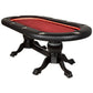 BBO Poker Tables Elite Alpha LED Black Oval Poker Table 10 Person - Upper Livin