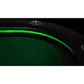 BBO Poker Tables Elite Alpha LED Black Oval Poker Table 10 Person - Upper Livin