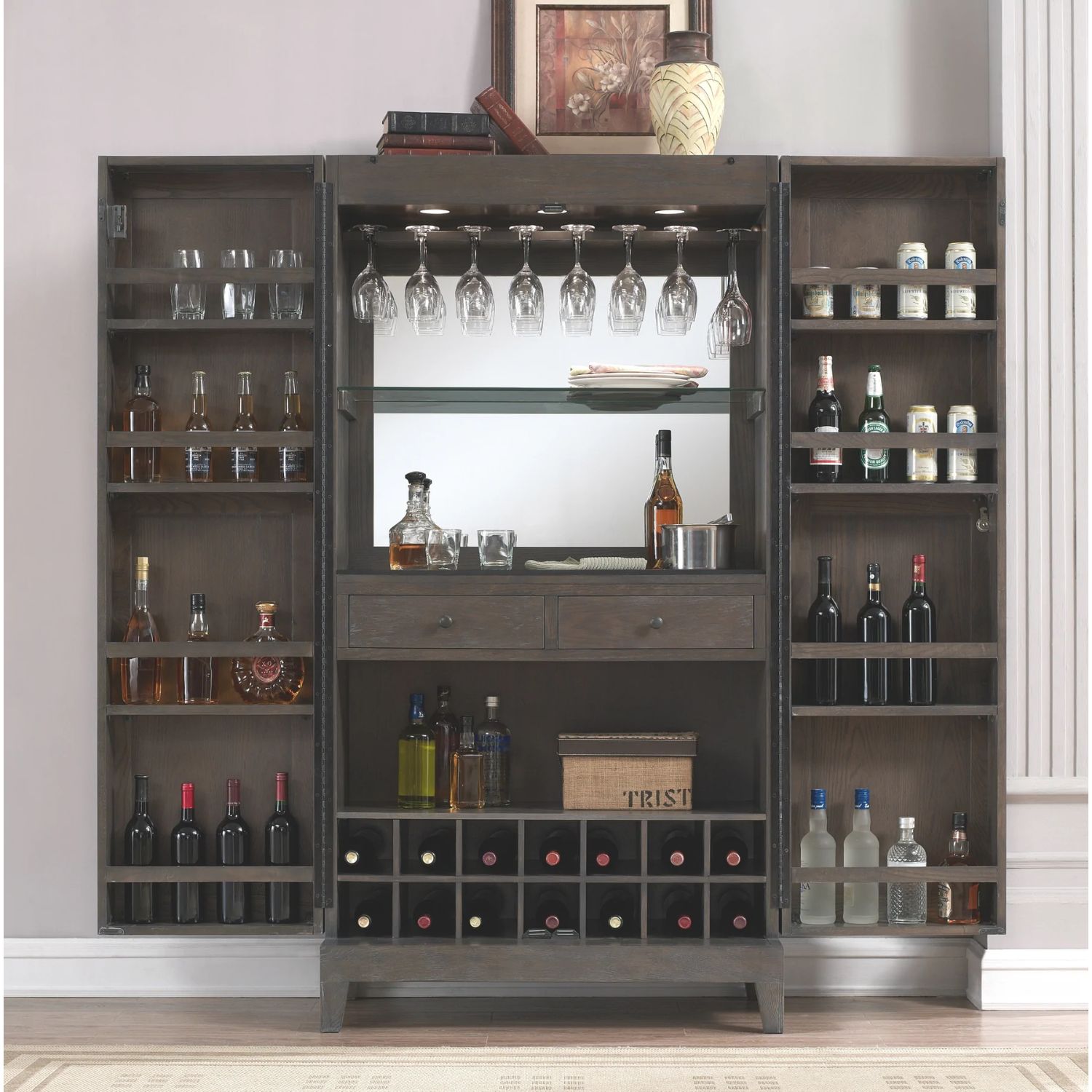 American Heritage Fairfield Wine Cabinet - Upper Livin