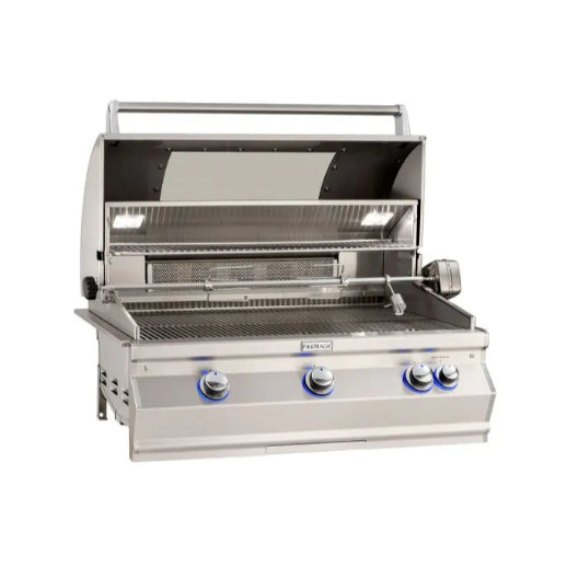 Fire Magic Aurora A660i 30" Built-In Gas Grill with Backburner and Rotisserie Kit - Upper Livin